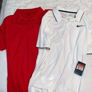 Two men’s Nike Golf shirts